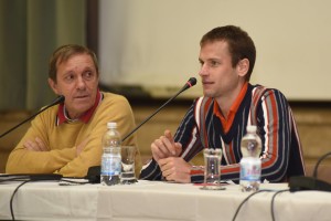 Donati e Schwazer all'Assemblea Nazionale di Libera - Assisi, ottobre 2015. Foto di Tita Raffetti